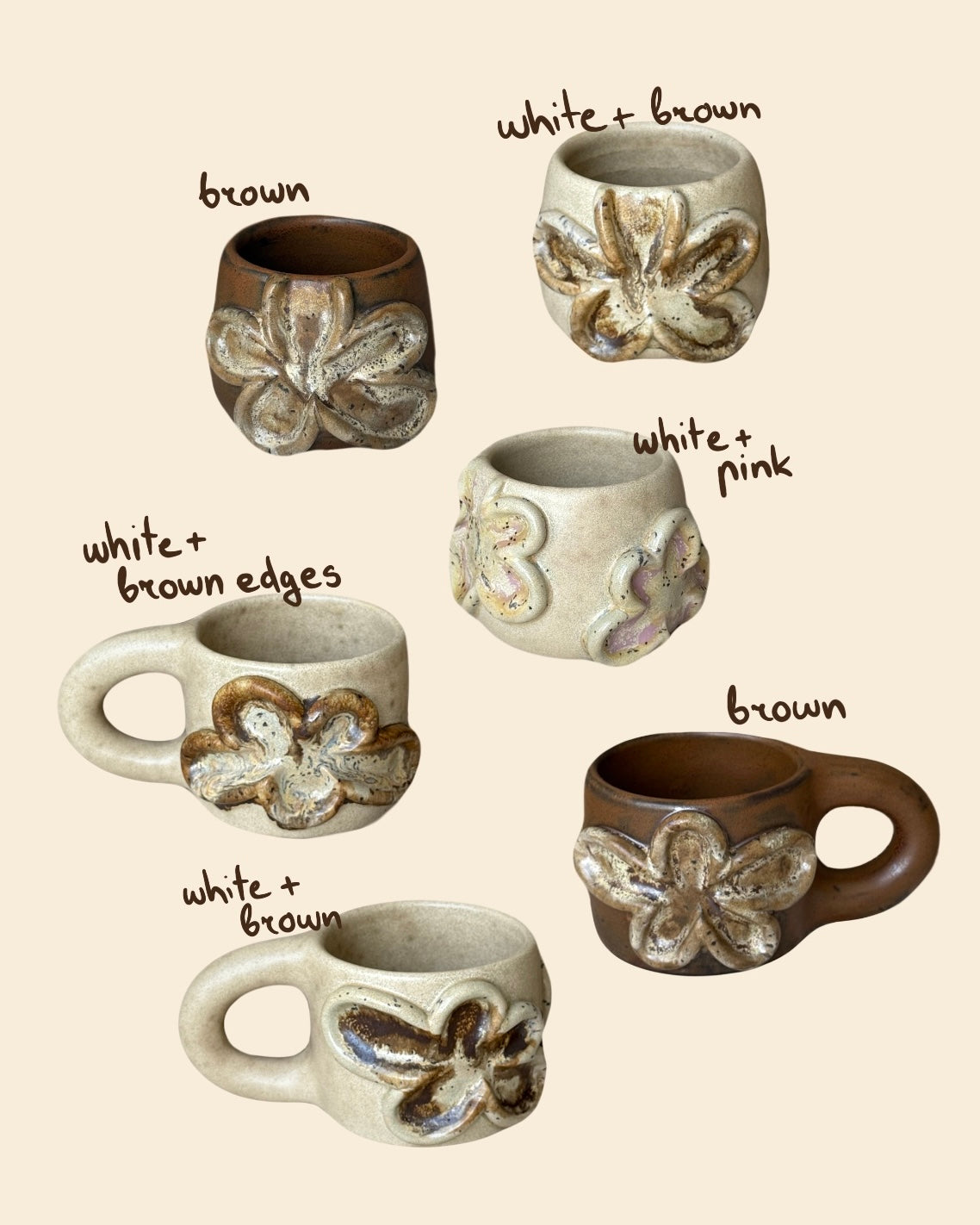 flower cups / mugs